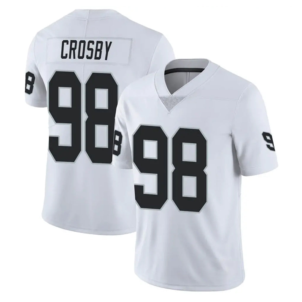 Tlead LV.Raiders #98 Maxx Crosby Player White Limited Vapor Untouchable Home Game Stitched Jerseys