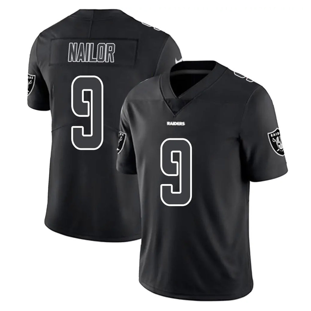 Tlead LV.Raiders #9 Jalen Nailor Player Black Limited Black Impact Home Game Stitched Jerseys