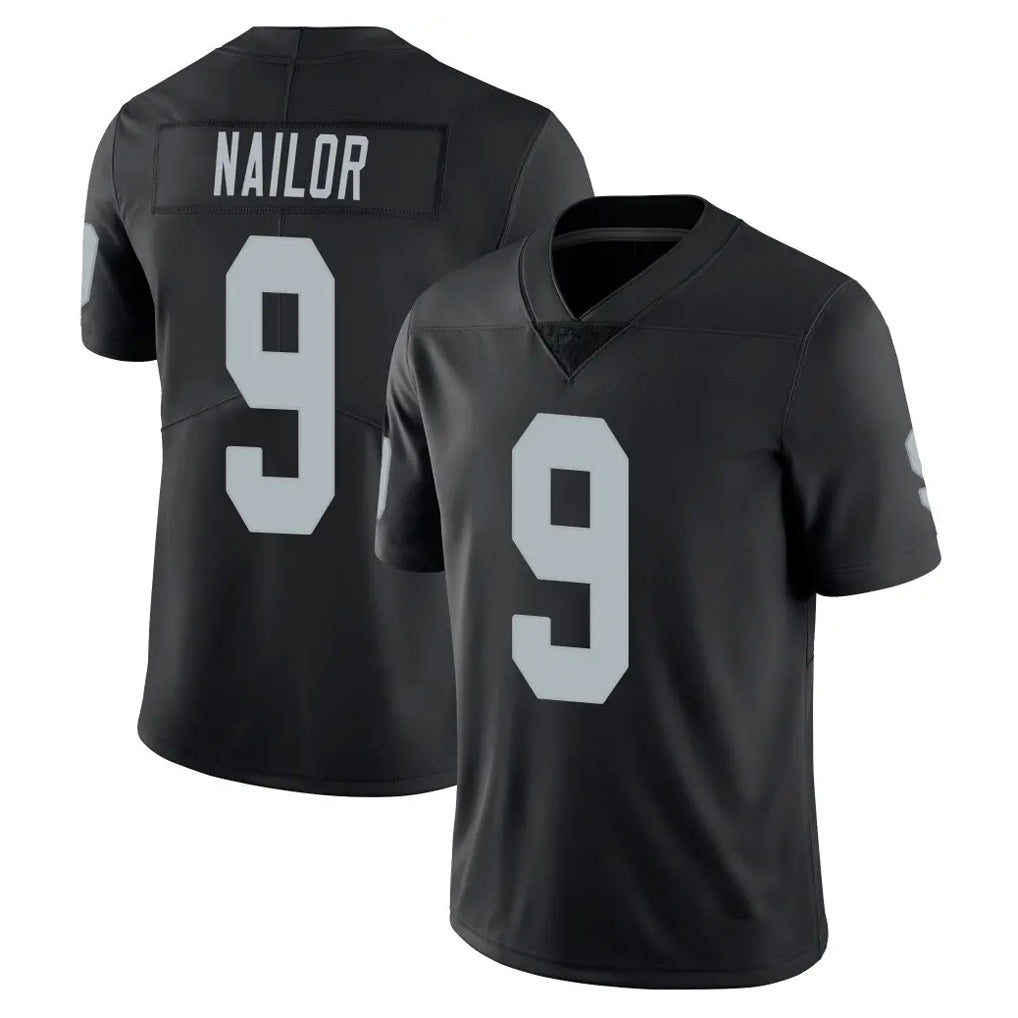 Tlead LV.Raiders #9 Jalen Nailor Player Black Limited Vapor Untouchable Home Game Stitched Jerseys