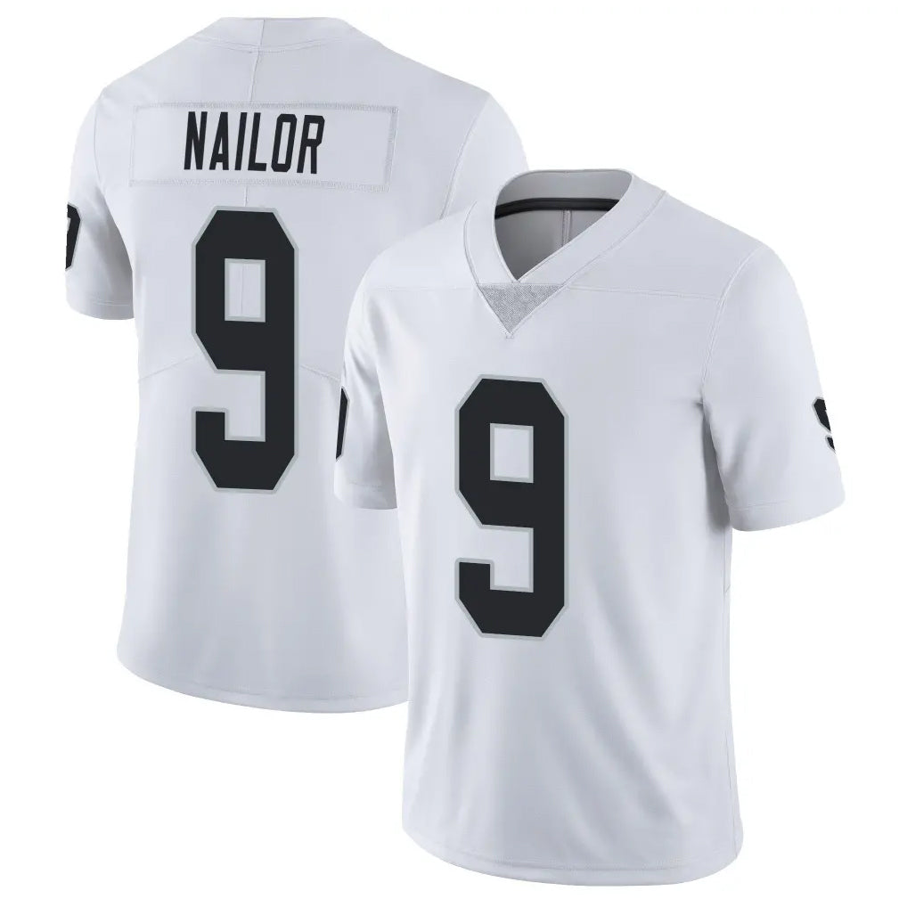 Tlead LV.Raiders #9 Jalen Nailor Player White Limited Vapor Untouchable Home Game Stitched Jerseys
