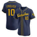 Tlead M.Brewers #10 Sal Frelick Player Navy Home Limited Elite Stitched Jerseys