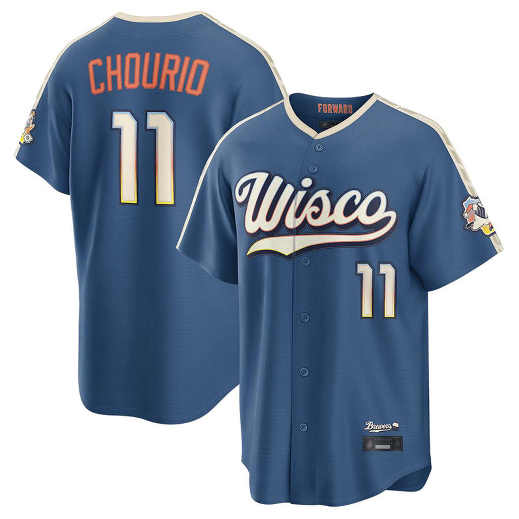 Tlead M.Brewers #11 Jackson Chourio Player Blue 2026 City Connect Home Game Stitched Jerseys