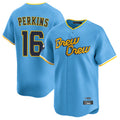 Tlead M.Brewers #16 Blake Perkins Player Light Blue City Connect Home Limited Stitched Jerseys
