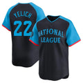 Tlead M.Brewers #22 Christian Yelich Player Navy Limited National League All-Star Home Game Stitched Jerseys