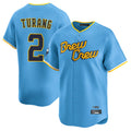 Tlead M.Brewers #2 Brice Turang Player Light Blue City Connect Home Limited Stitched Jerseys