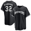Tlead M.Brewers #32 Jacob Misiorowski Player Black Game Home Stitched Jerseys