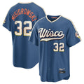 Tlead M.Brewers #32 Jacob Misiorowski Player Blue 2026 City Connect Home Game Stitched Jerseys