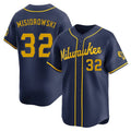 Tlead M.Brewers #32 Jacob Misiorowski Player Navy Home Limited Stitched Jerseys