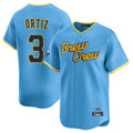 Tlead M.Brewers #3 Joey Ortiz Player Light Blue City Connect Home Limited Stitched Jerseys