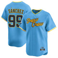 Tlead M.Brewers #99 Gary Sanchez Player Light Blue City Connect Home Limited Stitched Jerseys