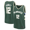 Tlead M.Bucks #12 Taurean Prince Hunter Green Fast Break Replica Player Jerseys - Icon Edition