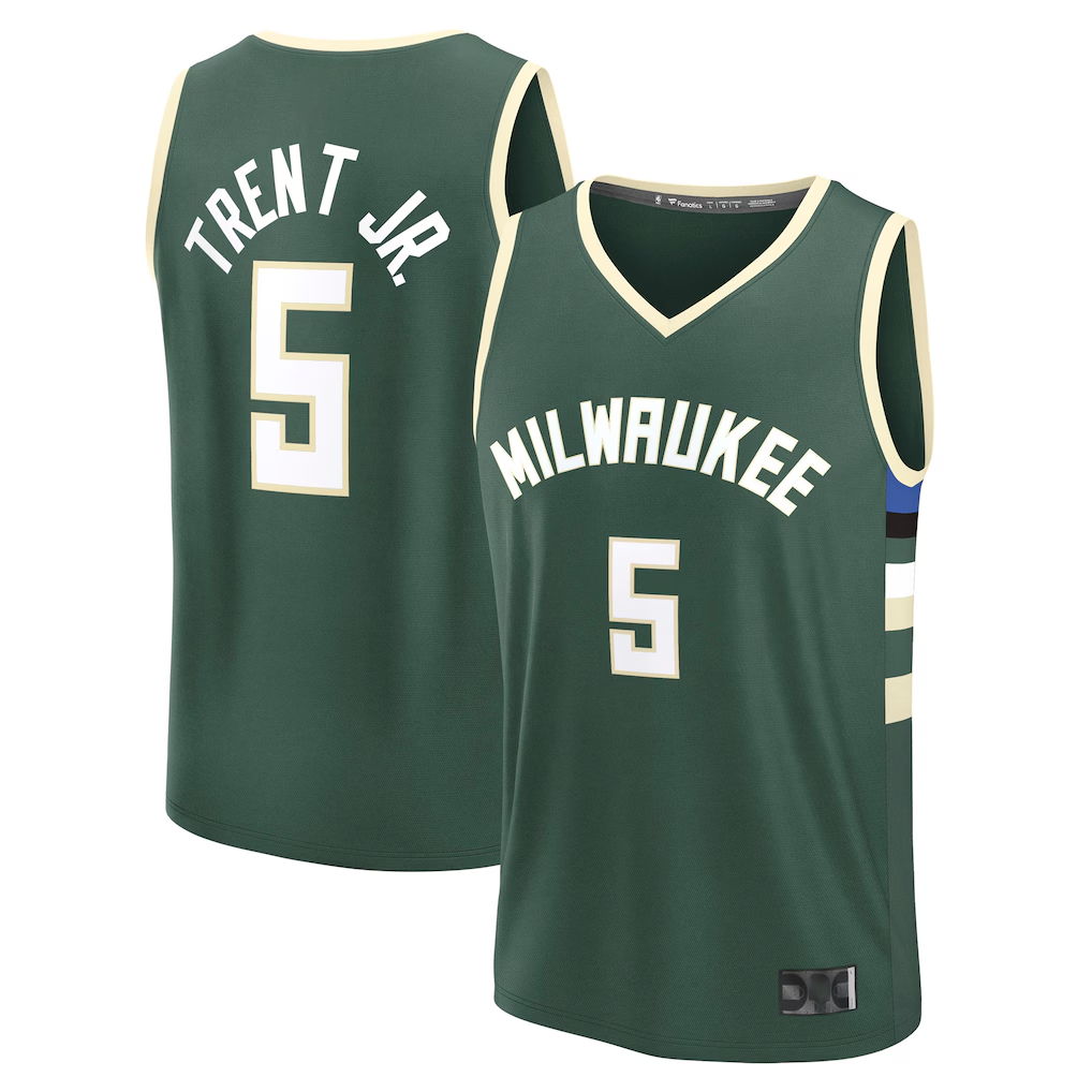 Tlead M.Bucks #5 Gary Trent Jr. Hunter Green Fast Break Replica Player Jerseys - Icon Edition