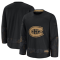 Tlead M.Canadiens Black 2024 Military Appreciation Practice Jerseys