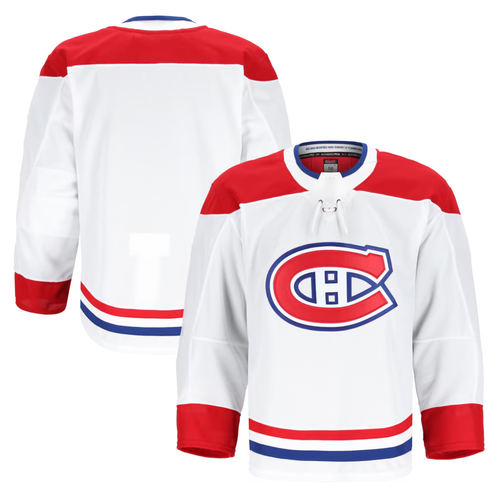 Tlead M.Canadiens White Away Authentic Pro Jerseys