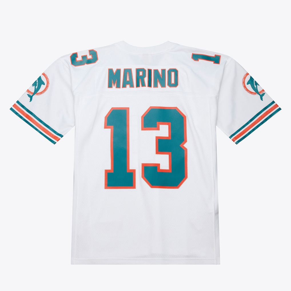 Tlead M.Dolphins #13 Dan Marino Mitchell & Ness White 1994 Legacy Replica Jersey Stitched Puhic Game Jerseys