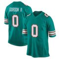 Tlead M.Dolphins #0 Ollie Gordon II Player Aqua Alternate Home Game Stitched Jerseys