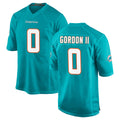 Tlead M.Dolphins #0 Ollie Gordon II Player Aqua Home Game Stitched Jerseys
