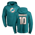 Tlead M.Dolphins #10 Jacob Rodriguez Player Aqua LOGO Pullover Hoodies Limited Stitched Jerseys