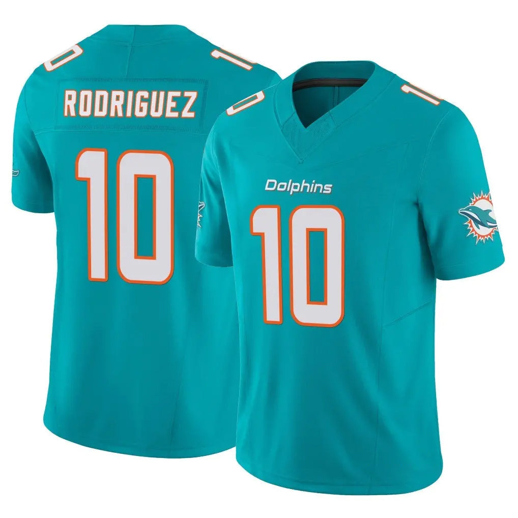 Tlead M.Dolphins #10 Jacob Rodriguez Player Aqua Limited Vapor F.U.S.E. Home Game Stitched Jerseys