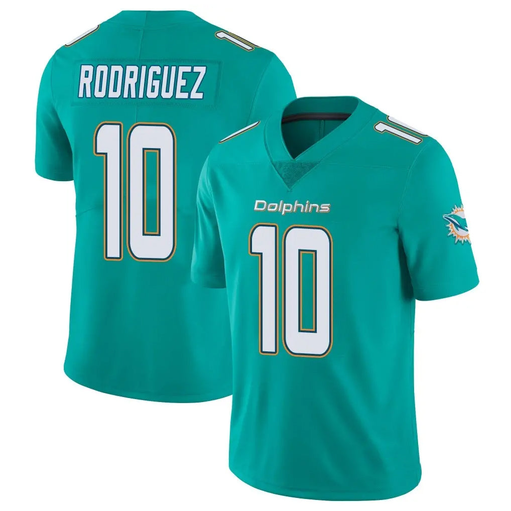 Tlead M.Dolphins #10 Jacob Rodriguez Player Aqua Limited Vapor Untouchable Home Game Stitched Jerseys