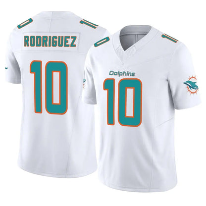 Tlead M.Dolphins #10 Jacob Rodriguez Player White Limited Vapor F.U.S.E. Home Game Stitched Jerseys