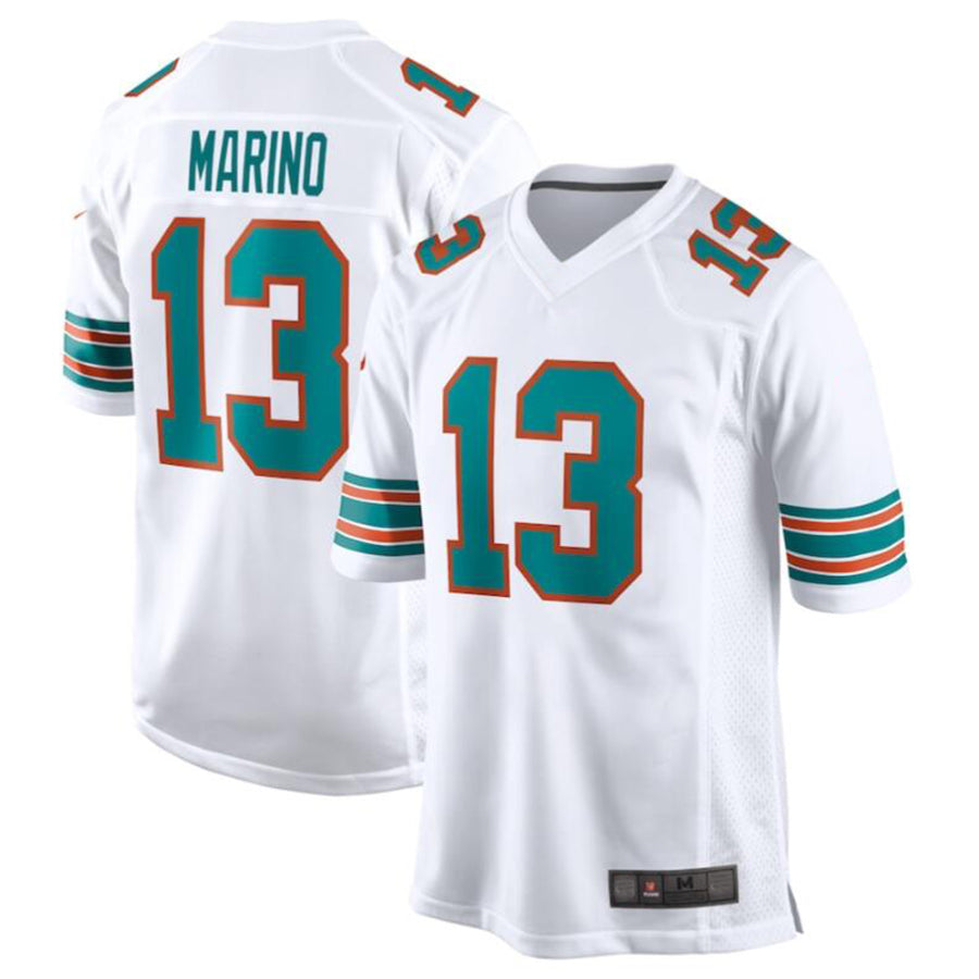 Tlead M.Dolphins #13 Dan Marino White Retired Player Jersey American Stitched Jerseys