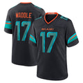 Tlead M.Dolphins #17 Jaylen Waddle Player Blue Rivalries Collection Game Stitched Jerseys