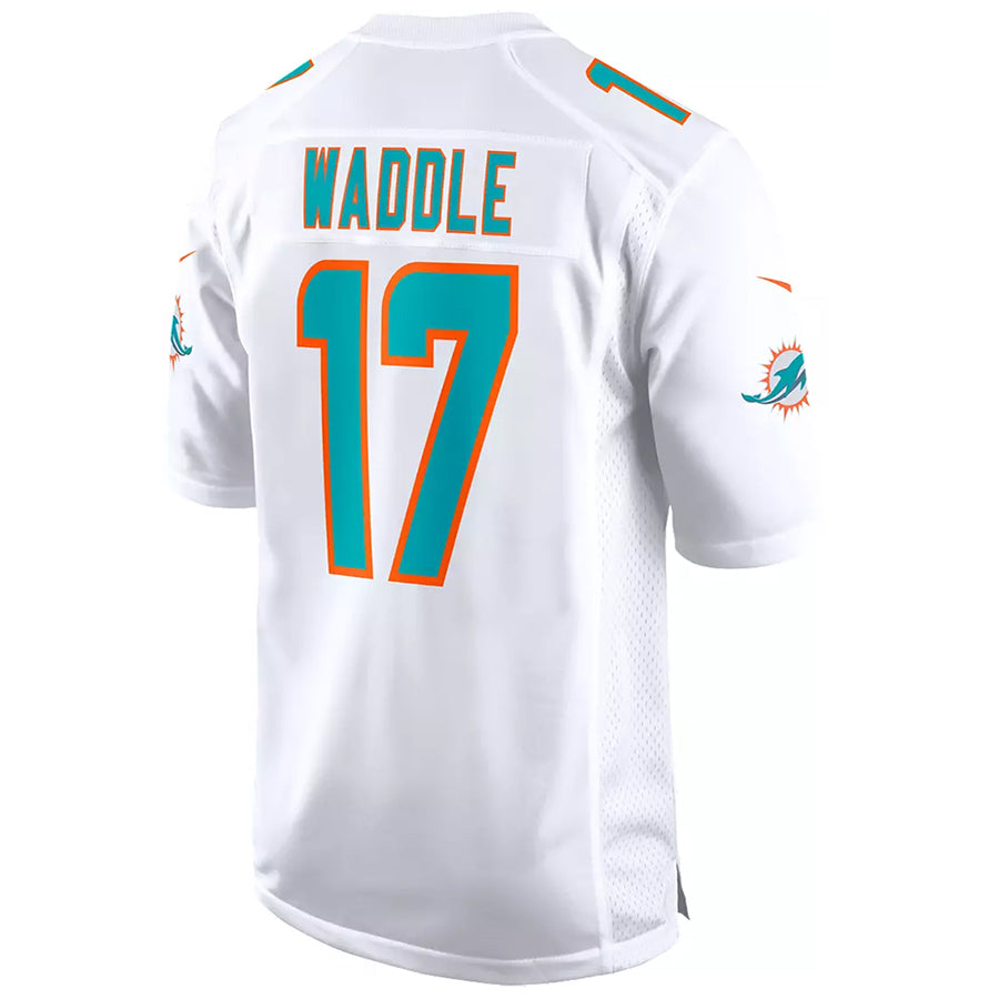 Tlead M.Dolphins #17 Jaylen Waddle Player White Home Game Stitched Jerseys