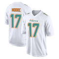 Tlead M.Dolphins #17 Trey Moore Player White Fashion Home Game Stitched Jerseys