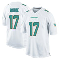 Tlead M.Dolphins #17 Trey Moore Player White Home Game Stitched Jerseys