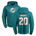 Tlead M.Dolphins #20 Jordyn Brooks Player Aqua LOGO Pullover Hoodies Limited Stitched Jerseys