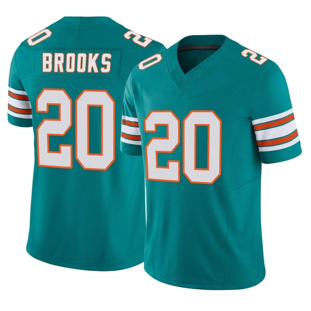 Tlead M.Dolphins #20 Jordyn Brooks Player Aqua Limited Alternate Vapor F.U.S.E. Home Game Stitched Jerseys