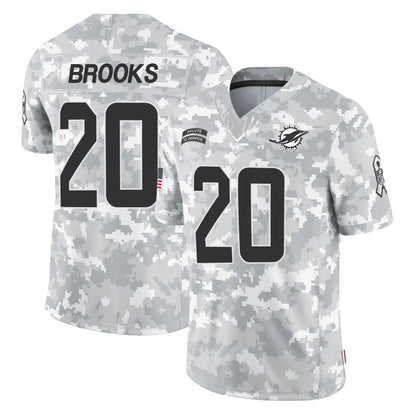 Tlead M.Dolphins #20 Jordyn Brooks Player Arctic Camo Salute To Service Limited Game Stitched Jerseys