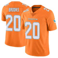Tlead M.Dolphins #20 Jordyn Brooks Player Orange Limited Home Game Stitched Jerseys