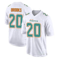 Tlead M.Dolphins #20 Jordyn Brooks Player White Fashion Home Game Stitched Jerseys