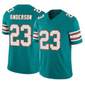 Tlead M.Dolphins #23 Zayne Anderson Player Aqua Limited Alternate Vapor F.U.S.E. Home Game Stitched Jerseys