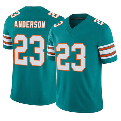 Tlead M.Dolphins #23 Zayne Anderson Player Aqua Limited Alternate Vapor F.U.S.E. Home Game Stitched Jerseys