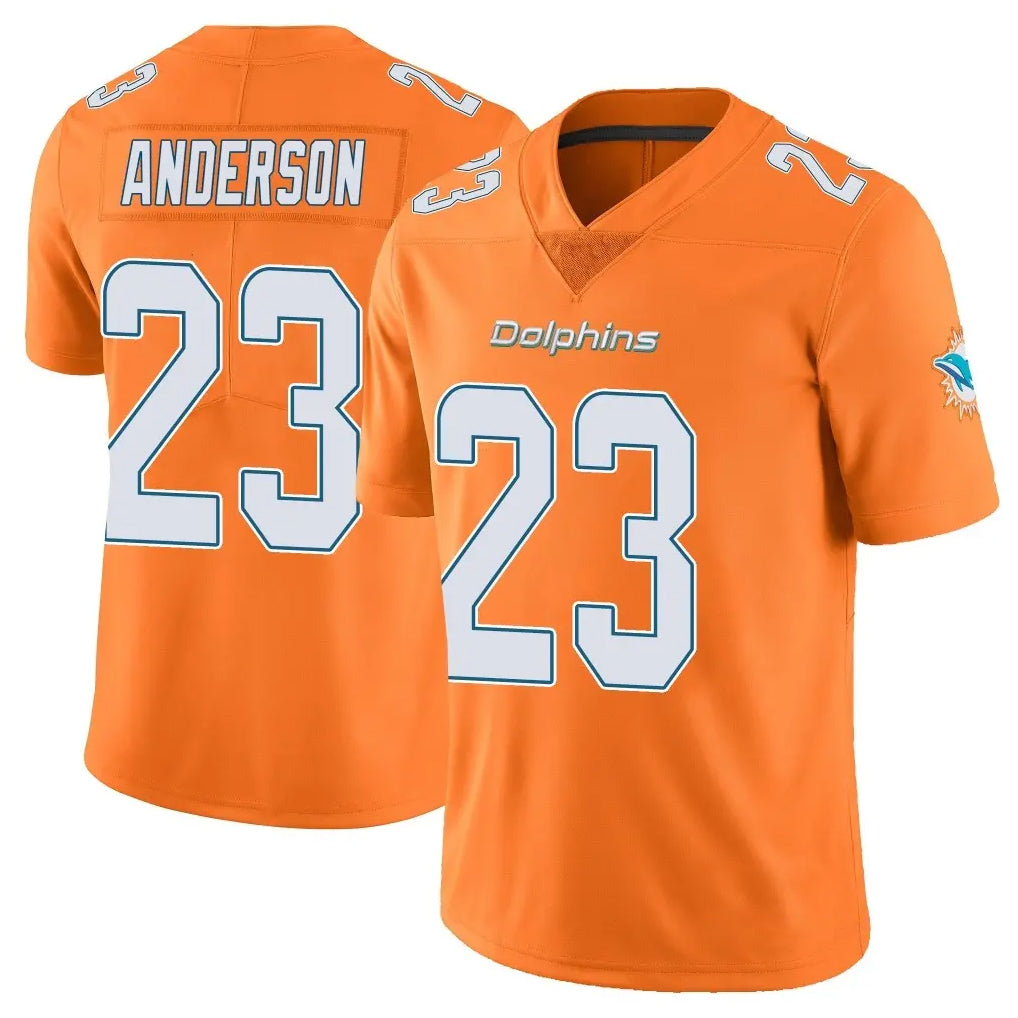 Tlead M.Dolphins #23 Zayne Anderson Player Orange Limited Home Game Stitched Jerseys