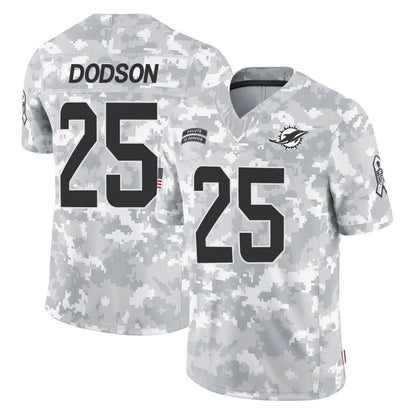 Tlead M.Dolphins #25 Tyrel Dodson Player Arctic Camo Salute To Service Limited Game Stitched Jerseys