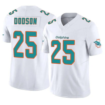 Tlead M.Dolphins #25 Tyrel Dodson Player White Limited Vapor F.U.S.E. Home Game Stitched Jerseys