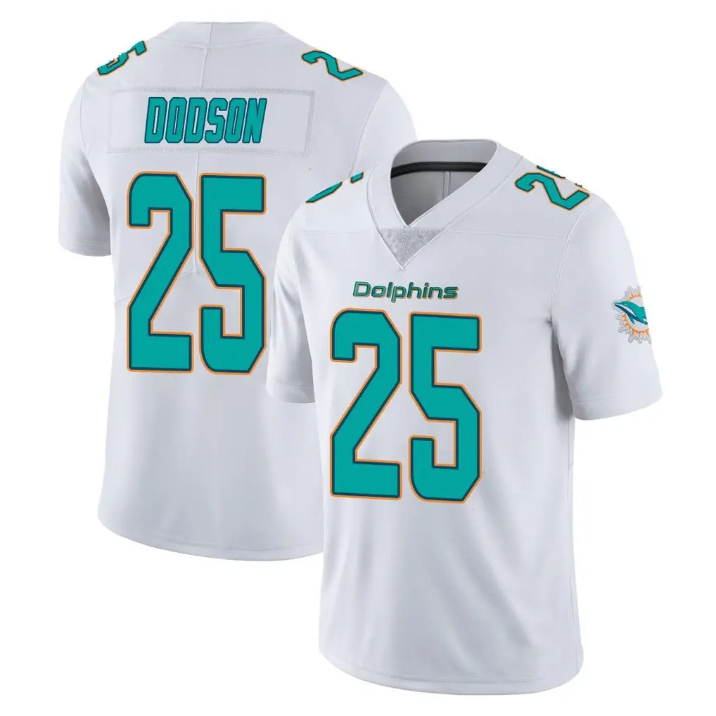Tlead M.Dolphins #25 Tyrel Dodson Player White Limited Vapor Untouchable Home Game Stitched Jerseys