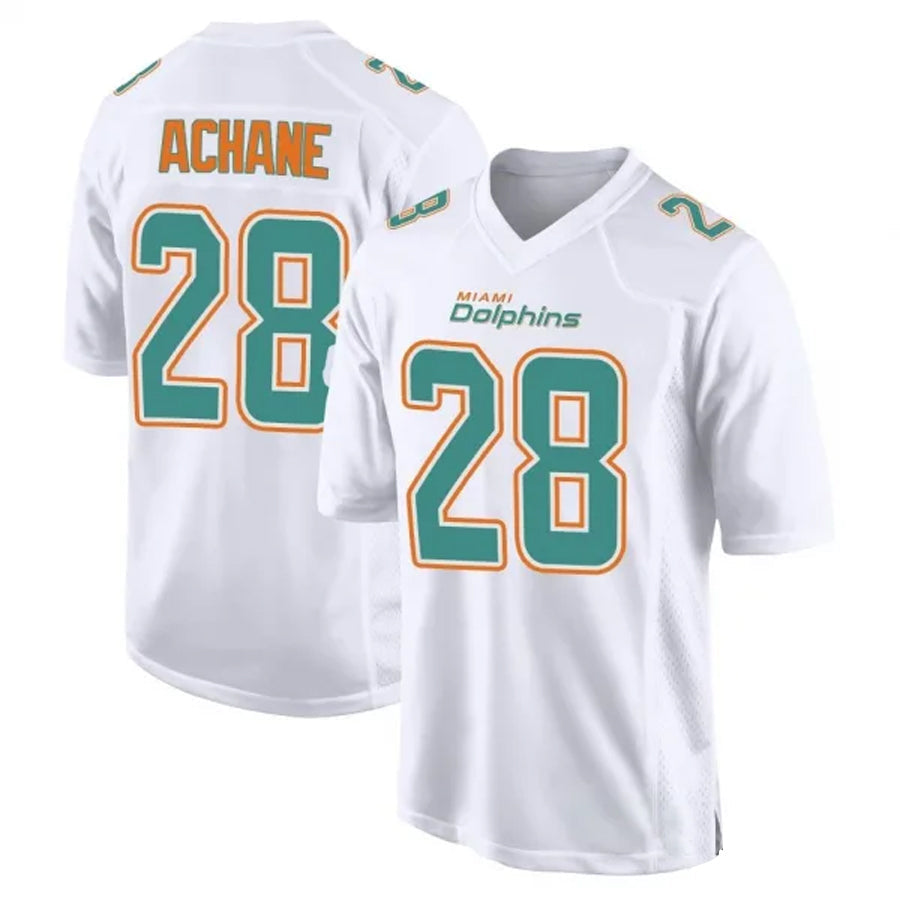 Tlead M.Dolphins #28 De?¡¥Von Achane Player White Foshion Elite Stitched Jerseys