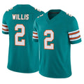 Tlead M.Dolphins #2 Malik Willis Player Aqua Limited Alternate Vapor F.U.S.E. Home Game Stitched Jerseys