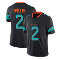 Tlead M.Dolphins #2 Malik Willis Player Black Limited Pitch Rivalries Collection Home Game Stitched Jerseys