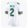 Tlead M.Dolphins #2 Malik Willis Player White Limited Home Game Stitched Jerseys