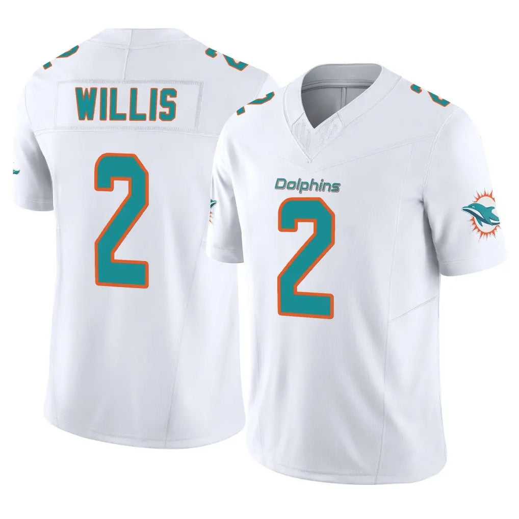 Tlead M.Dolphins #2 Malik Willis Player White Limited Vapor F.U.S.E. Home Game Stitched Jerseys