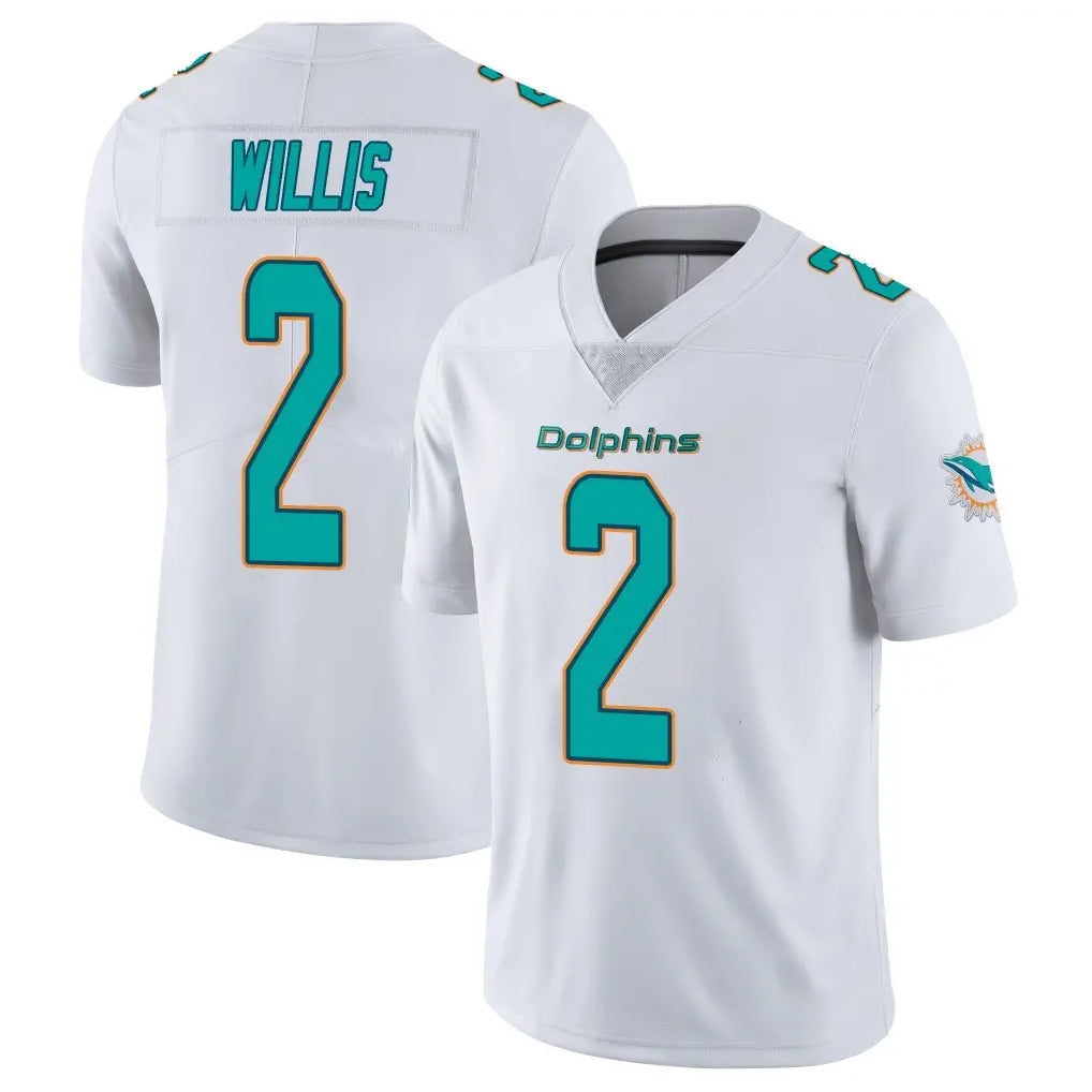 Tlead M.Dolphins #2 Malik Willis Player White Limited Vapor Untouchable Home Game Stitched Jerseys