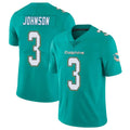 Tlead M.Dolphins #3 Chris Johnson Player Aqua Limited Vapor Untouchable Home Game Stitched Jerseys
