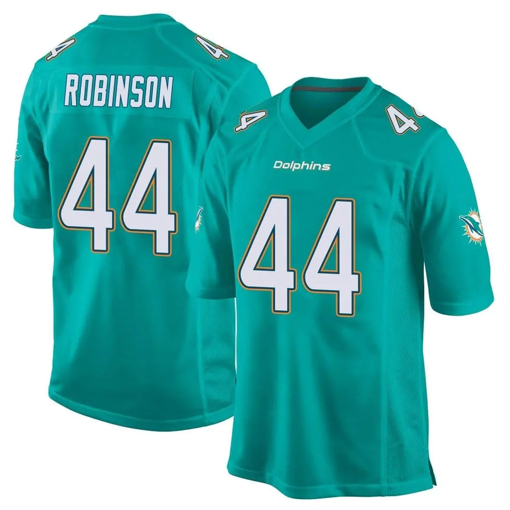 Tlead M.Dolphins #44 Chop Robinson Player Aqua Team Color Home Game Stitched Jerseys