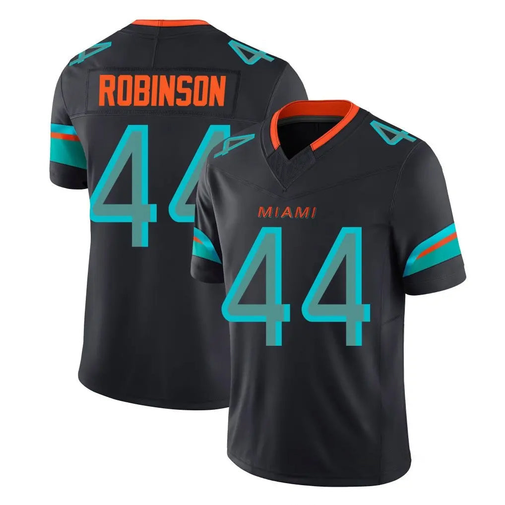 Tlead M.Dolphins #44 Chop Robinson Player Black Limited Pitch Rivalries Collection Home Game Stitched Jerseys